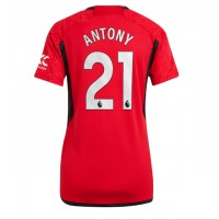 Ženski Nogometni dresi Manchester United Antony #21 Domači 2023-24 Kratek Rokav